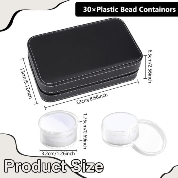 BENECREAT 30 Pcs Gem Jars Leather Jewelry Display Case 8.6x5.1x2.5 Inch Loose Diamond Box with White Foam Insert Diamond Boxes Containers for Collectibles Storage.jpg