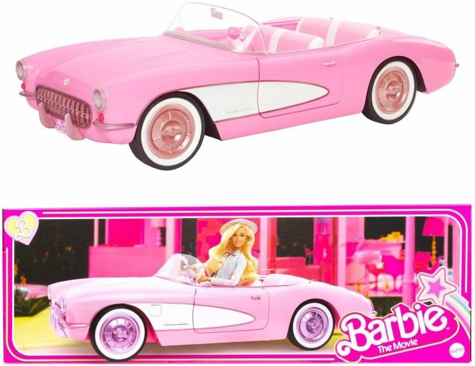 Barbie The Movie Collectible Car Pink Corvette Convertible HPK02.jpg