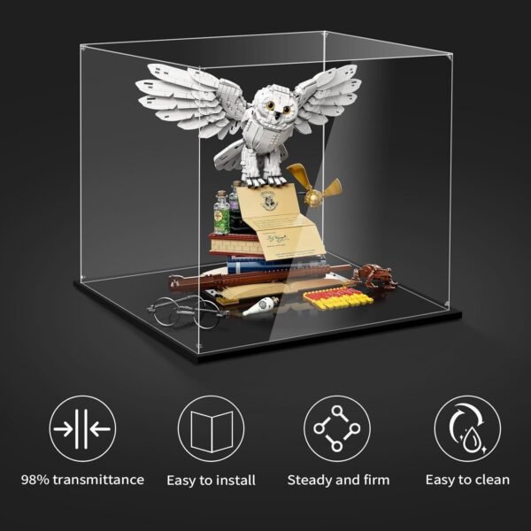 Display Case for Lego 76391 Hogwarts Icons Collectors Edition 19.68x15.74x19.68inches 50x40x50cm Protect Your Collectibles from Dust with a Clear Showcase.jpg