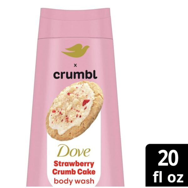 Dove Moisturizing Strawberry Crumb Cake Body Wash Scrub Combo 20oz Wash 15oz Scrub Limited Edition Paraben Sulfate Free For Body Improves Skin Texture Moisturizes.jpg