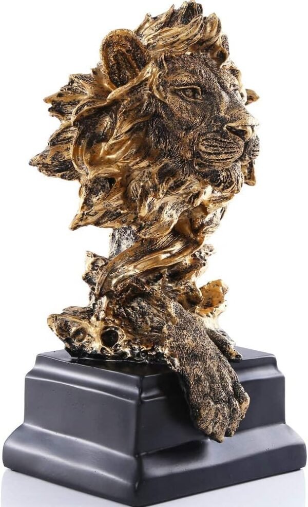 HW Sandstone Lion The King of Beasts Statue Decoration for HomeStudyLiving Room Great Collectible Figurines Best Gift for The Man Golden Color HH17 D2.jpg