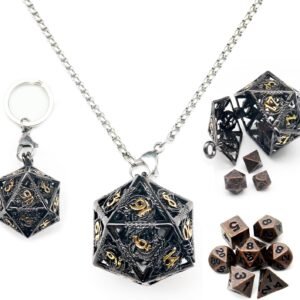 Haxtec Mini Metal DND Dice Set with Hollow Necklace Dice.jpg
