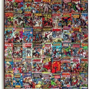 Marvel Comics Oversized Fleece Throw Blanket With Spider Man Captain America.jpg