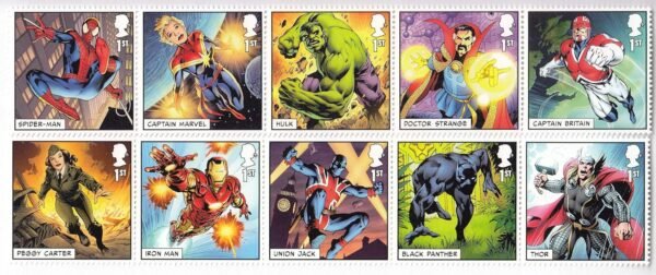 Marvel Comics Set of Ten Collectible Stamps.jpg