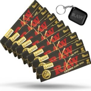 RAW Black King Size Slim Rolling Papers 8 Pack.jpg