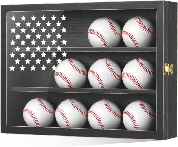 Retro Baseball Display Case Holds 12 Balls 11x16 Baseball Storage.jpg