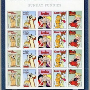 Sunday Funnies Full Sheet of Collectible 20 x 44 Cent Postage.jpg