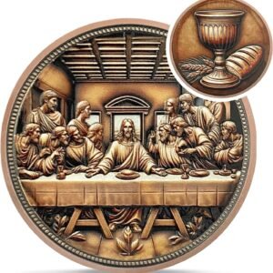 The Last Supper Christian Challenge Coin Jesus Eucharist Religious.jpg