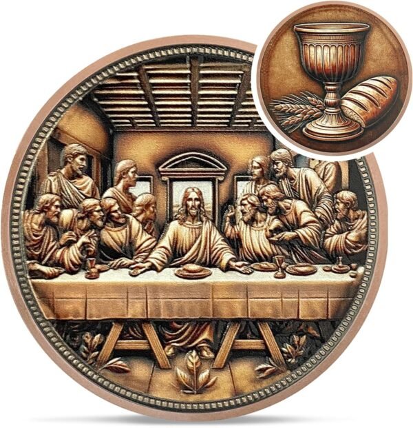 The Last Supper Christian Challenge Coin Jesus Eucharist Religious.jpg