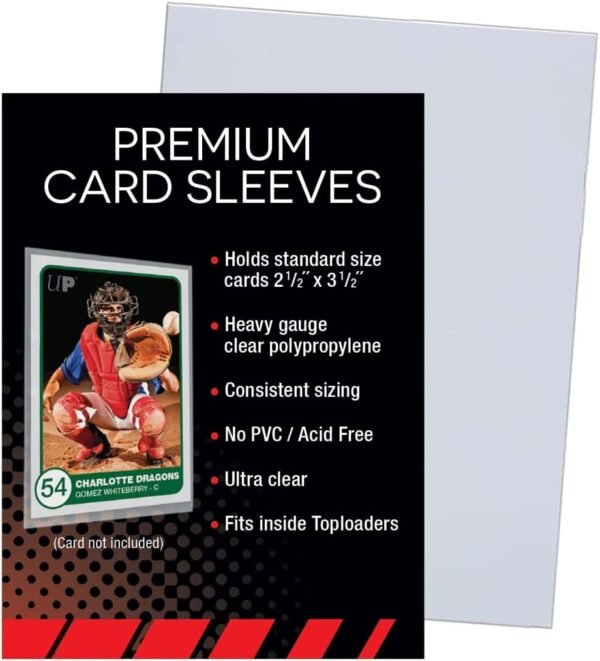 Ultra Pro Premium Clear 100ct. Card Sleeves to Protect Sports Cards Baseball Football Cards and Collectible Cards Standard Size.jpg