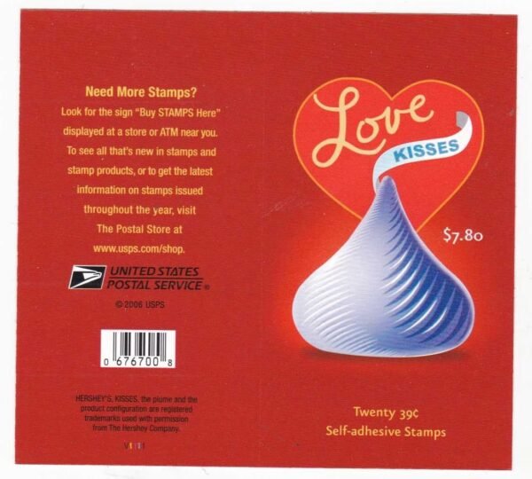With Love and Kisses Collectible Stamp Sheet Collectible Stamp Sheet Scott 4122a.jpg