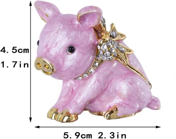 YU FENG Cute Piggy Jewelry Trinket Box Hinged Collectible Crystal Jeweled Pig Decor Animal Figurines.jpg