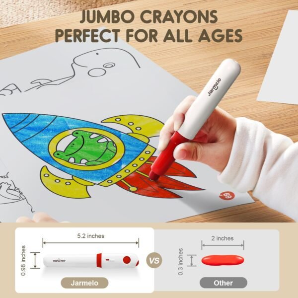 1746109457 Jar Melo Jumbo Crayons for Toddlers 36 Colors Washable Crayons with 108 Free PDF Coloring Pages Unbreakable and Easy to Hold Safe Art Supplies for Kids Ages 1 3 2 4 4 8.jpg