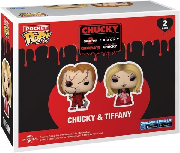 1746347053 Funko Pocket POP Valentines 2 Pack Chucky Keychain Novelty Keyring Collectable Mini Figure Stocking Filler Gift Idea Official Merchandise Horror Fans Backpack Decor.jpg