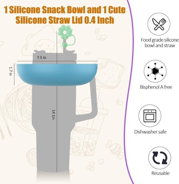 1746555852 2025 Latest model Stanley Cup 30 oz Snack Bowl with Handle Compatible with Stanley Cup40 oz with Handle Stanley Accessories Silicone White Snack Bowl.jpg