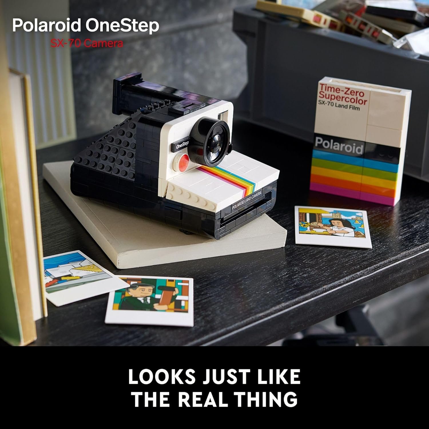 1746822252 LEGO Ideas Polaroid OneStep SX 70 Building Set for Adults Vintage Polaroid Model DIY Craft Kit Ages 18 Gift for Mothers Day 21345.jpg
