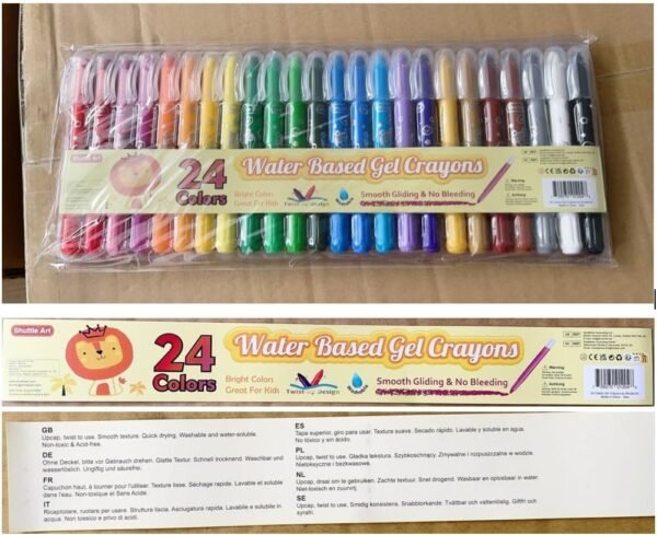 1746995055 Shuttle Art 24 Colors Gel Crayons for Toddlers Non Toxic Twistable Crayons Set for Kids Children Coloring Crayon Pastel Watercolor Effect Ideal for Paper.jpg