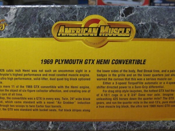 1747182252 1969 Plymouth GTX Convertible in Red Black Diecast 118 Scale American Muscle Collectibles by Ertl 1997.jpg