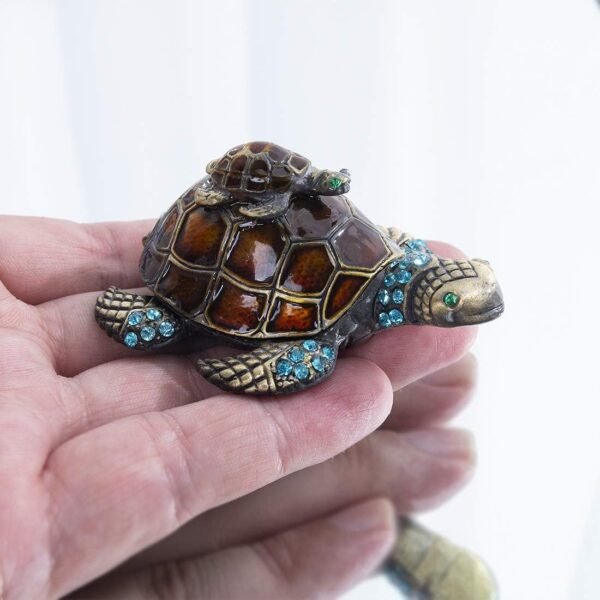 1747225459 YU FENG Mother and Baby Turtle Figurines Jewelry Trinket Boxes Hinged Collectible Figurines.jpg