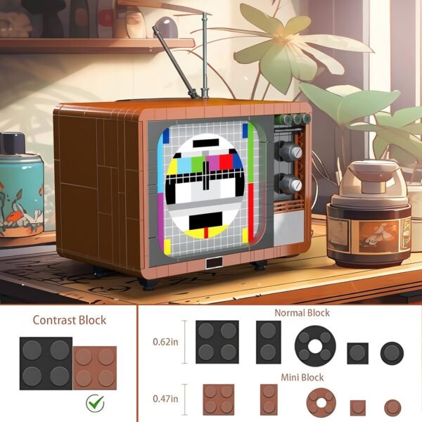 1747491854 Retro TV Mini Building Block Sets，Vintage TV Model Collectible Building Set Toys Gift for Kid Adults550 Pieces.jpg