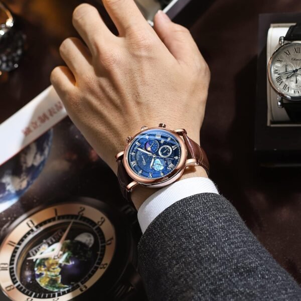 1747851853 FANMIS Mens Classic Multifunctional Military Sports Analog Watch Business Dress Waterproof Luminous Chronograph Starry Sky Moon Phase Leather Wristwatch.jpg