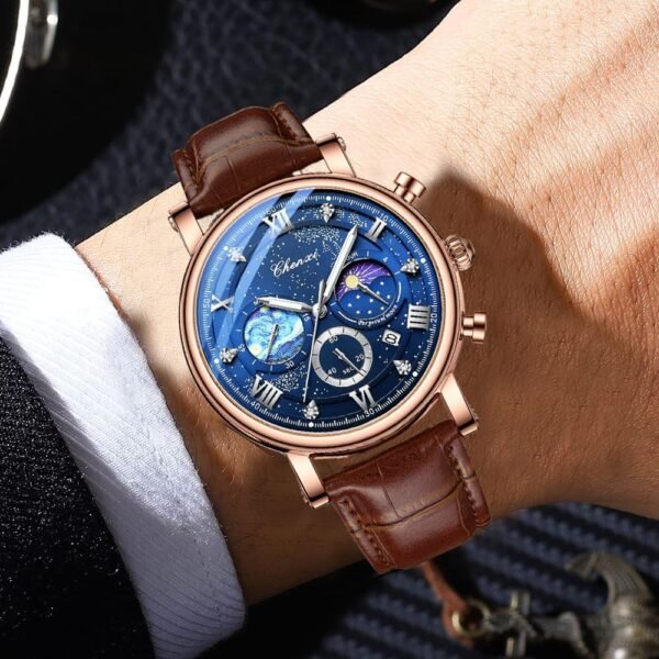 1747851854 FANMIS Mens Classic Multifunctional Military Sports Analog Watch Business Dress Waterproof Luminous Chronograph Starry Sky Moon Phase Leather Wristwatch.jpg