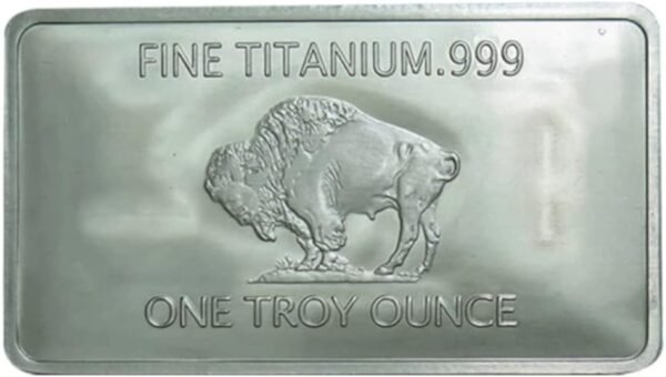 1748114652 Unique Metals 1 Troy Ounce Oz Bullion Titanium Bar Paperweight Metal with Certificate of Authenticity Made in USA .999 Pure Titanium bar by Unique Metals.jpg