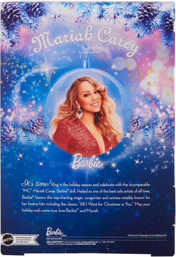 1748154259 Barbie Signature Doll Mariah Carey Holiday Collectible in Red Glitter Gown with Silvery Accessories.jpg