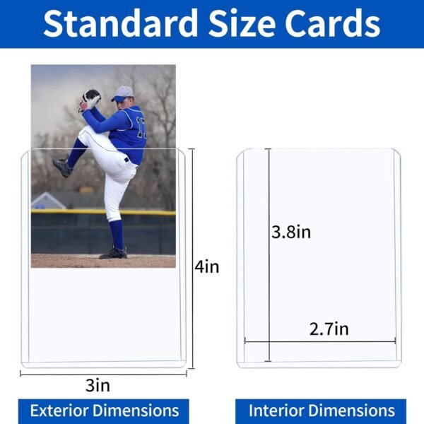 1748273056 3 x 4 Card Sleeves Top Loaders for Cards 42 Count Baseball Card Protectors Hard Plastic Sports Card Sleeves Clear Card Holder for Collectible Trading Cards Sports Cards.jpg