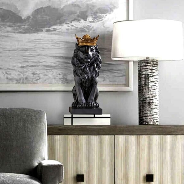 1748283852 HW 15H Lion King Statue Nordic Style Home and Study Decoration Collectible Figurines Best Gift for The Man Black HH16 D1.jpg