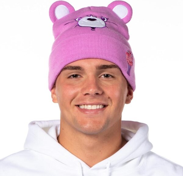 1748625858 Care Bears Embroidered Face Belly Badges 3D Ears Cuff Knit Adult Beanie.jpg
