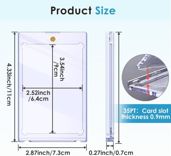 25ct Magnetic Card Holder 35pt Magnetic Card Holders for Trading Cards Display Case Holders Protectors Sleeves Hard Plastic Cover for Sports Game Cards.jpg