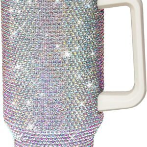 40 Oz Rhinestone Studded Tumbler with Handle Straw and Lid.jpg