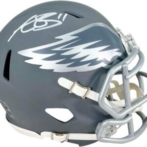 AJ Brown Autographed Philadelphia Eagles Football Mini Helmet Hand.jpg