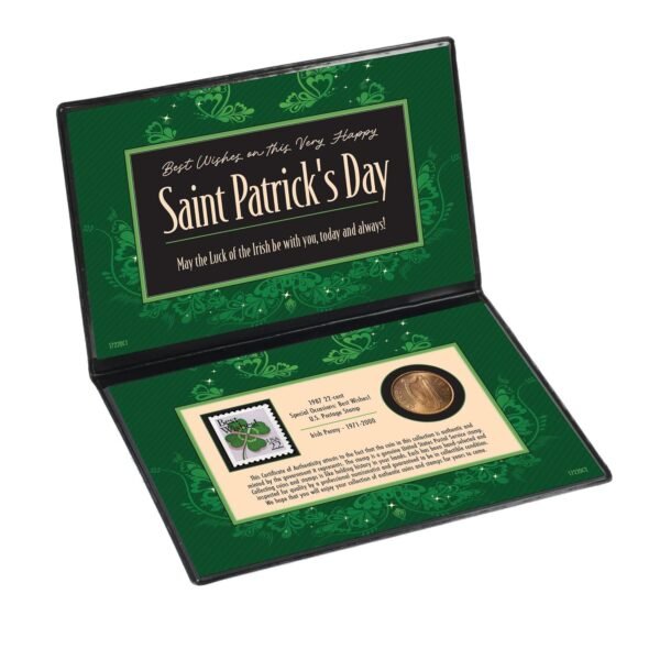 American Coin Treasures Greeting Card St. Patricks Day Coin and Stamp Collectible.jpg