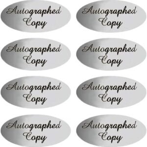 Autographed Copy Stickers 1 x 2 Inch Silver Foil.jpg