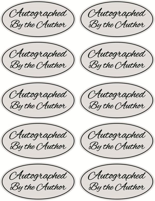 Autographed by The Author Sticker1x2inch 500pcs Silver Autographed by The Author Sticker for Book.jpg