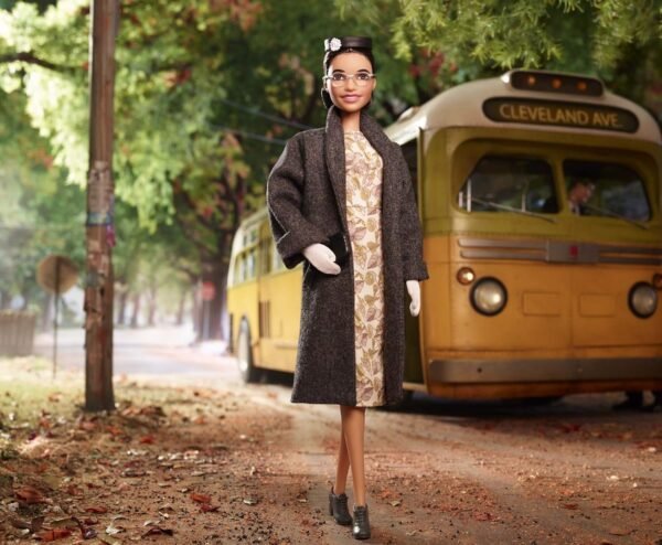 Barbie Inspiring Women Series Rosa Parks Collectible Doll Wearing Fashion and Accessories with Doll Stand and Certificate of Authenticity.jpg
