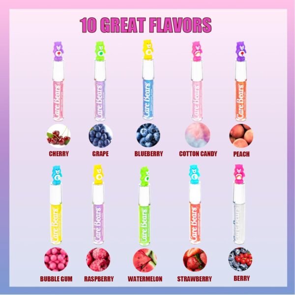 Care Bears 10 Piece Plant Based Lip Gloss Girls Party Favors First Makeup Set for Girl Perfect for Parties Sleepovers and Birthday Gifts Ages 3 by Townley Girl.jpg