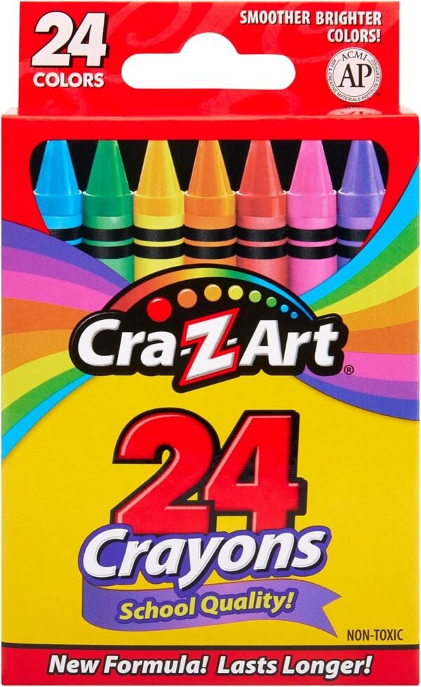 Cra Z Art 24ct Crayons Pack Perfect Back to School Essential Art.jpg