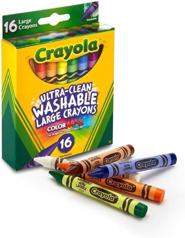 Crayola 52 3281 Large Washable Crayons Assorted Colors 16 Count Pack.jpg
