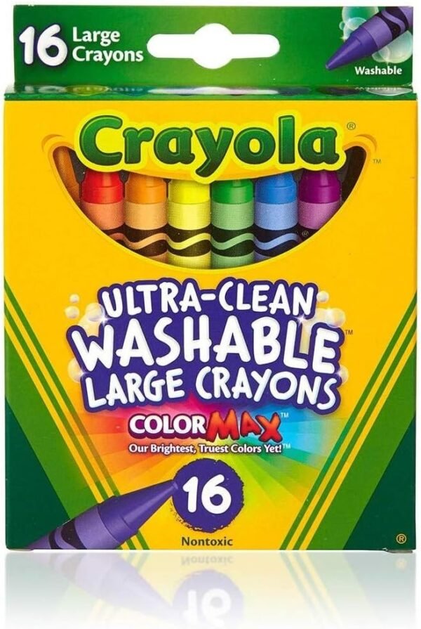 Crayola 52 3281 Large Washable Crayons Assorted Colors 16 Count Pack of 2.jpg