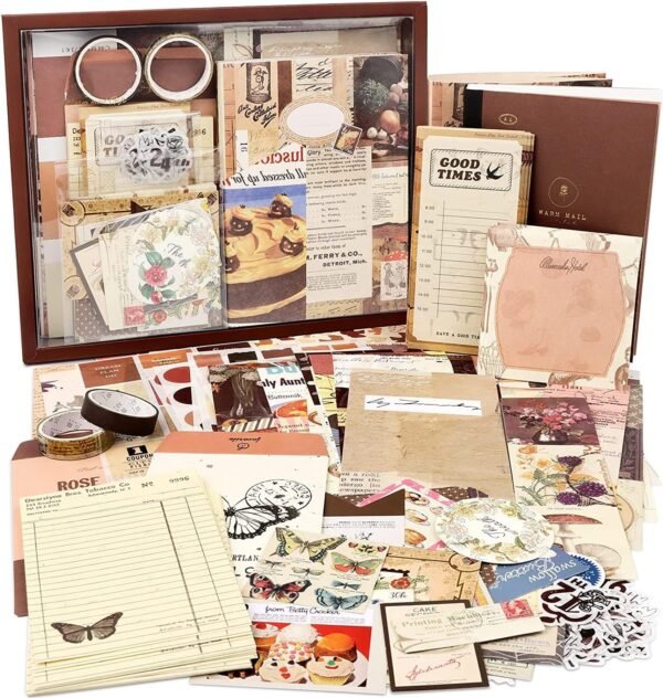 Draupnir Vintage Aesthetic Scrapbook Kit346pcs Bullet Junk Journal Kit with.jpg
