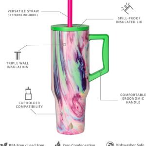 Elemental 40 oz Tumbler with Handle and Straw Spill.jpg