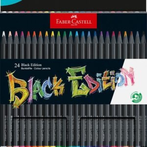 Faber Castell Black Edition Colored Pencils 24 Count Black Wood and.jpg