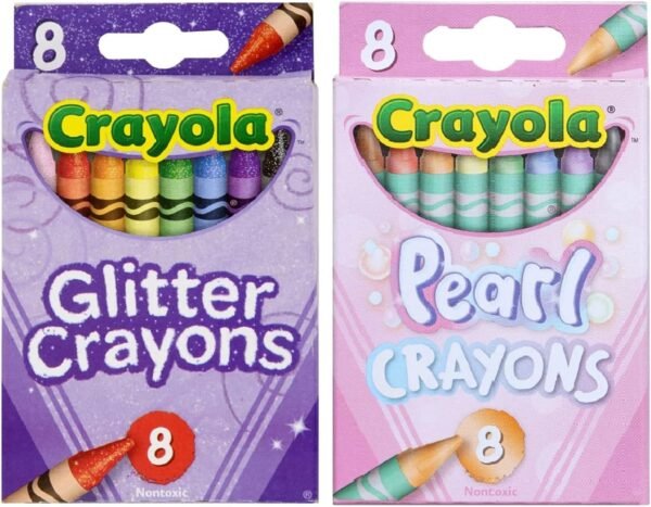 Glitter and Pearl Crayons 8 count each.jpg