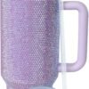 Grenada 40oz Rhinestone Encrusted Insulated Tumbler Premium Bling Stainless Steel Water Bottle with Handle Double Wall Vacuum Technology Includes Leakproof Lid and Straw.jpg