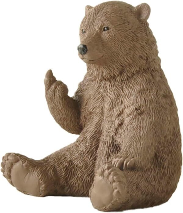 Holiday Stocking Stuffer Brown Bear Raising Middle Finger Figurine Funny Hilarious Decor Bear Lover Gifts Cabin Themed Decor Funny Bear Gifts Man Cave Decor.jpg