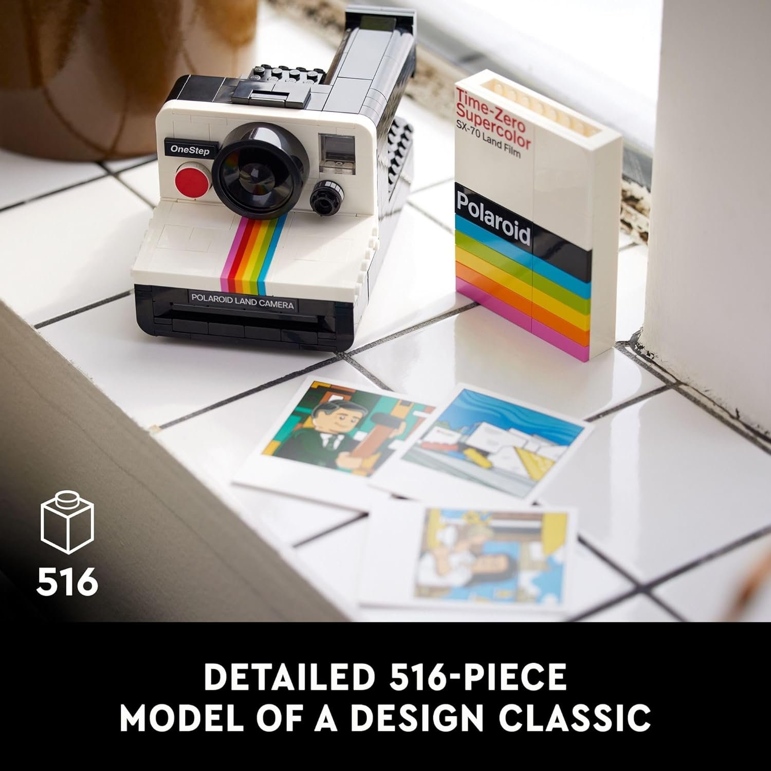 LEGO Ideas Polaroid OneStep SX 70 Building Set for Adults Vintage Polaroid Model DIY Craft Kit Ages 18 Gift for Mothers Day 21345.jpg