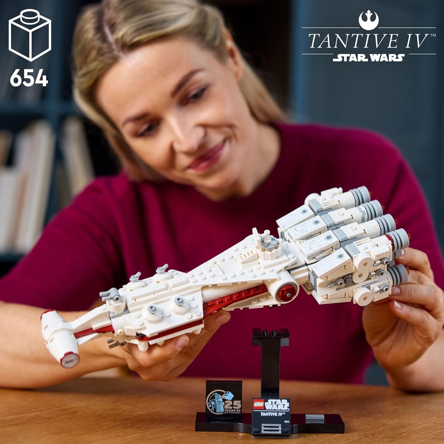 LEGO Star Wars A New Hope Tantive IV Buildable 25th Anniversary Starship Model Creative Building Set for Adults Collectible Build and Display Gift Idea for Star Wars Fans 75376.jpg